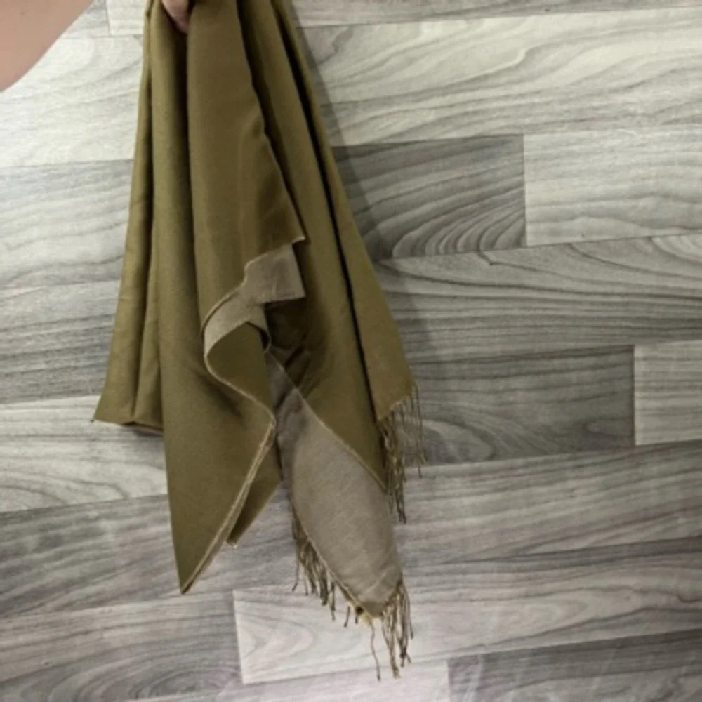 Pashmink Womens Shawl Wrap Scarf Brown‎ Rectangle Fringe Oversize Germany OS